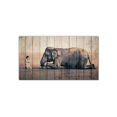 Картины ZOO - 1 Слон и мальчик, ZOO, Creative Wood